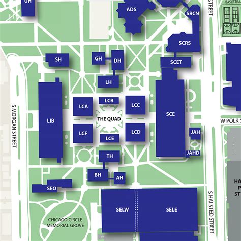 , Self-Service Enterprise applications like Student Registration & Records, Financial Aid) as well as UIC campus-based services like email, Blackboard, Wifi and computer labs. . Uic campus map